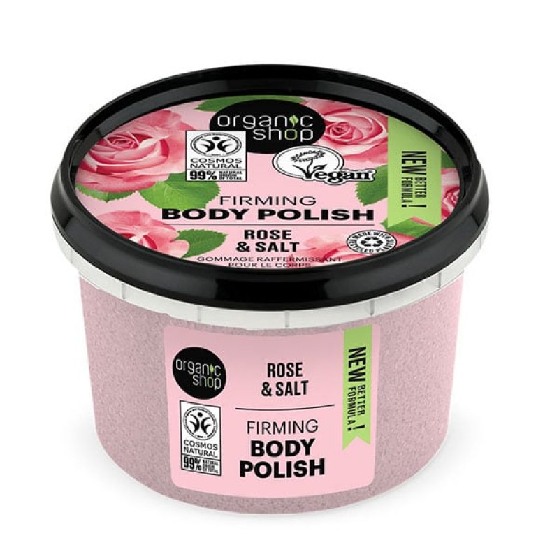 Organic Shop by Natura Siberica Firming Body Polish Rose & Salt, 250ml