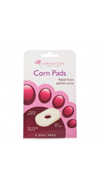 Carnation Corn Pads Oval Αυτοκόλλητα Προστατευτικά για τα Δάκτυλα των Ποδιών που Αποτρέπουν την Άσκηση Πίεσης & Τριβής από το Παπούτσι, 9τμχ