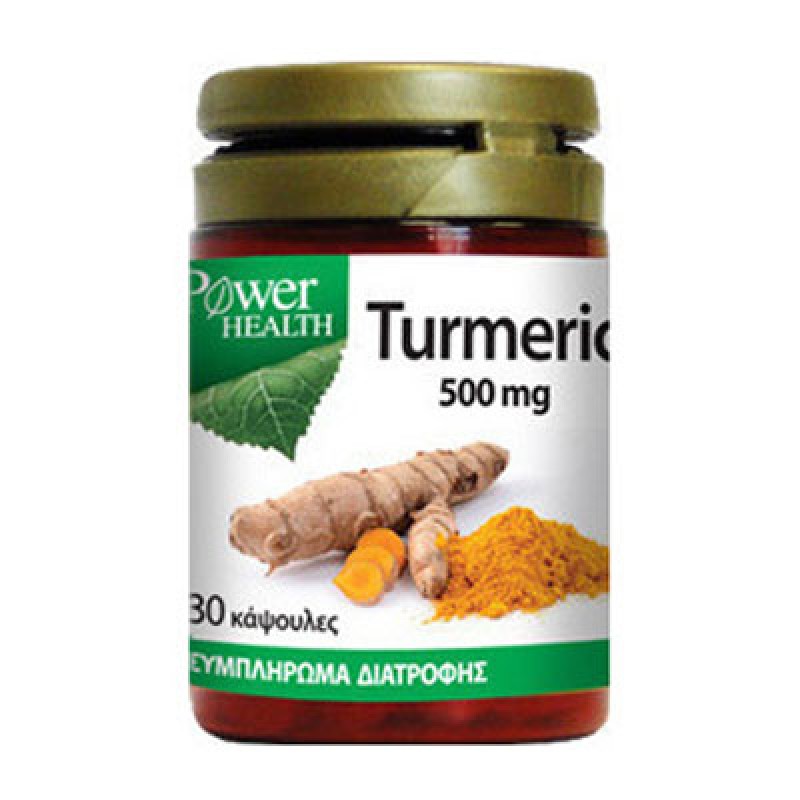 Power Health Turmeric, Κουρκουμάς για Αντιφλεγμονώδη & Αντιοξειδωτική Δράση 500mg 30caps