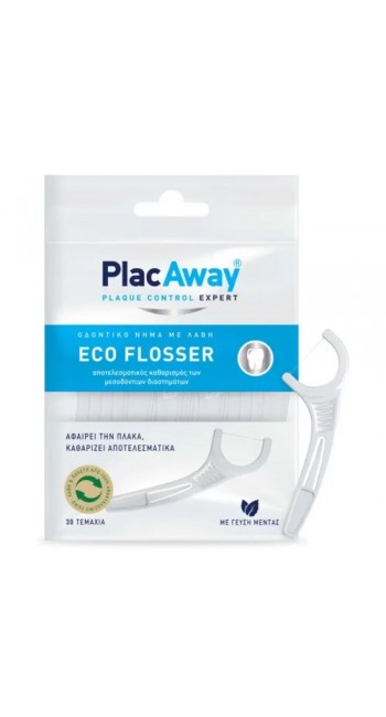 Plac Away Eco Flosser Oδοντικό Νήμα με Λαβή, 30τμχ