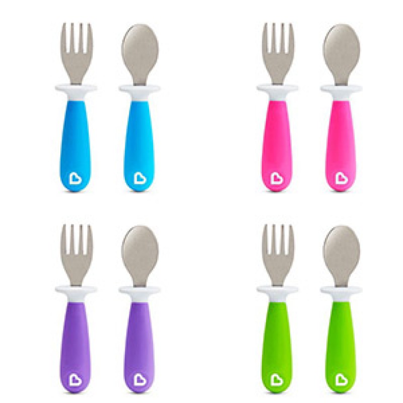 Munchkin Raise Toddler Fork & Spoon Σετ Κουταλοπίρουνο 12m+, 2τεμ