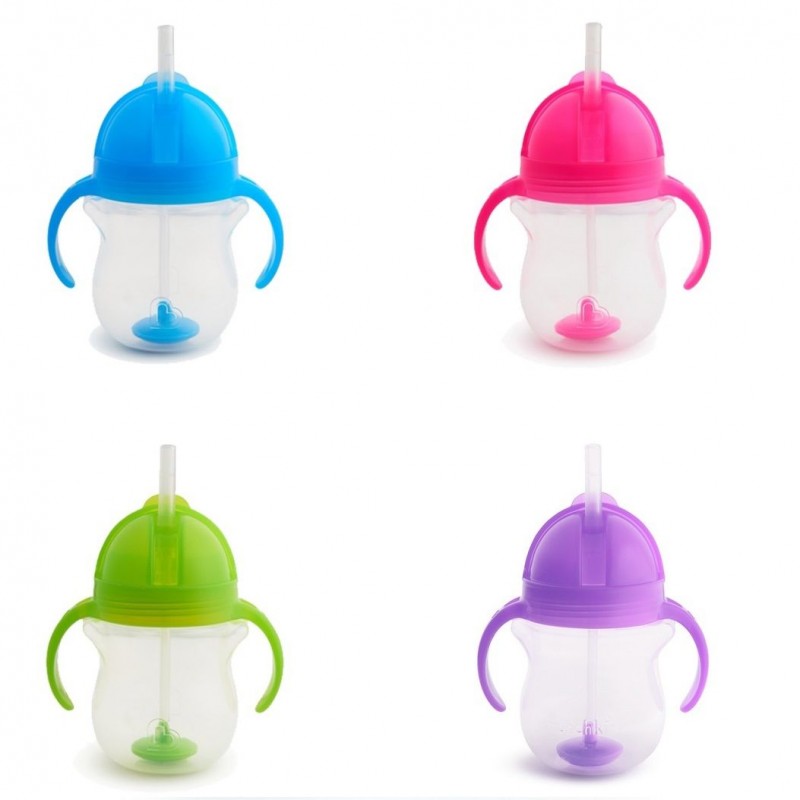 Munchkin Tip & Sip Straw Cup Κύπελλο με Καλαμάκι Click Lock από 6m+, 207ml