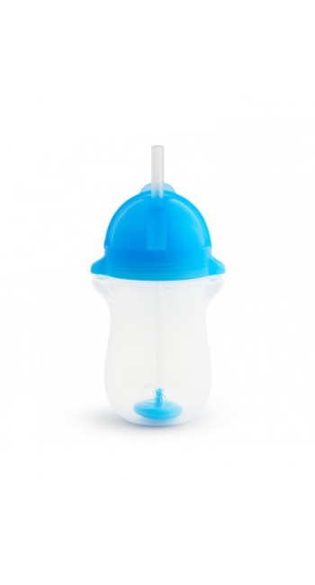 Munchkin Tip & Sip Straw Cup Κύπελλο με Καλαμάκι Click Lock Μπλε από 12m+, 296ml