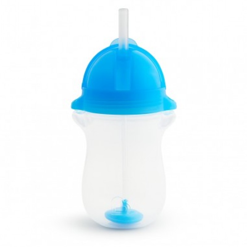 Munchkin Tip & Sip Straw Cup Κύπελλο με Καλαμάκι Click Lock Μπλε από 12m+, 296ml