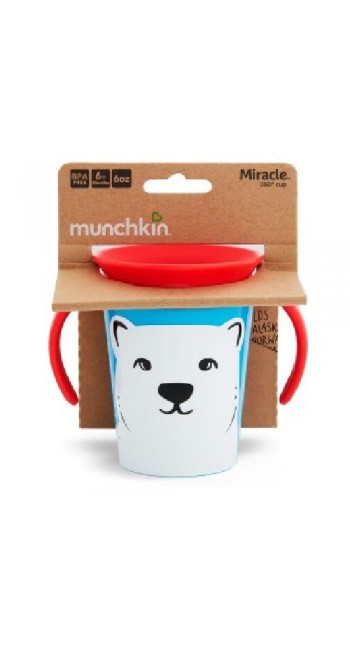 Munchkin Miracle Trainer Cup Polar Bear Εκπαιδευτικό Ποτήρι 177ml , 1τμχ