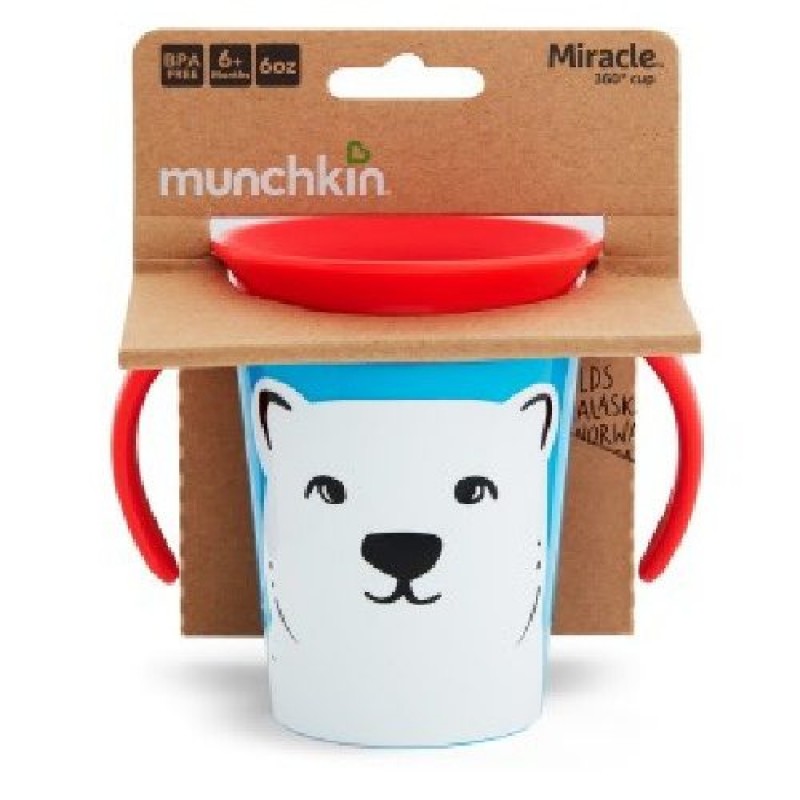 Munchkin Miracle Trainer Cup Polar Bear Εκπαιδευτικό Ποτήρι 177ml , 1τμχ