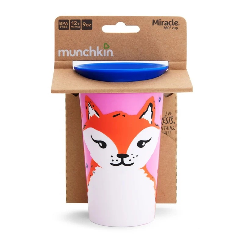 Munchkin Miracle 360° Wildlove Sippy Cup Εκπαιδευτικό Ποτηράκι, 266ml