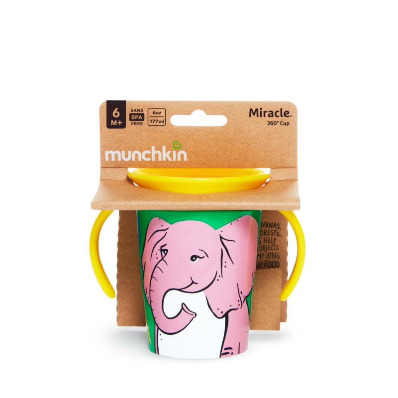 Munchkin Miracle Trainer Cup Elephant Εκπαιδευτικό Ποτήρι 177ml , 1τμχ