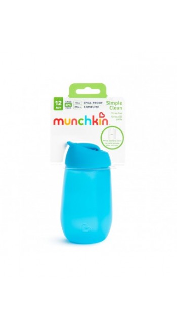 Munchkin Simple Clean Straw Cup Παιδικό Κύπελλο με Καλαμάκι Μπλε 12m+, 296ml