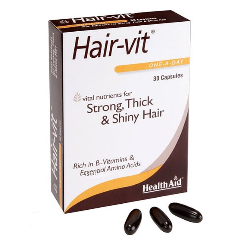 HealthAid, Hair-vit, Για Δυνατά,Υγιή και Όμορφα Μαλλιά, 30 κάψουλες