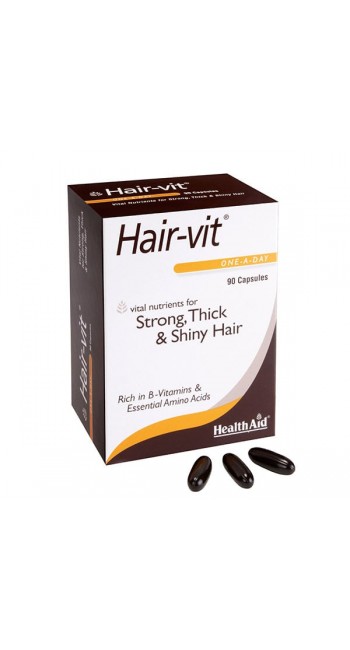 HealthAid, Hair-vit, Για Δυνατά,Υγιή και Όμορφα Μαλλιά, 90 κάψουλες