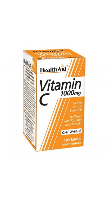 Health Aid Vitamin C 1000mg, 100 Μασώμενα Δισκία 