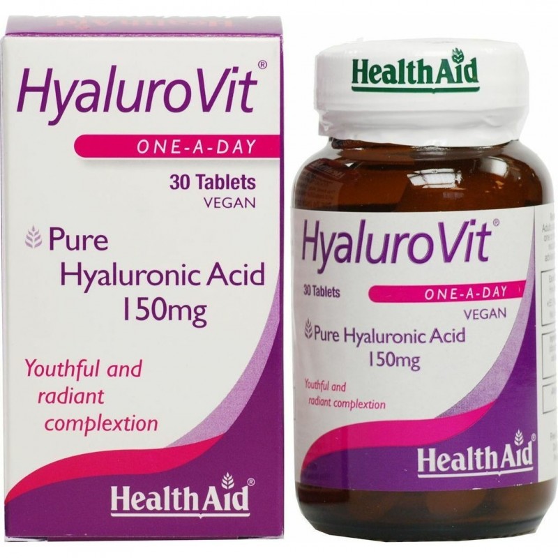 HealthAid Hyalurovit 150mg Συμπλήρωμα Διατροφής για Επανόρθωση Της Επιδερμίδας, 30tabs