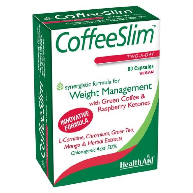 HealthAid Coffee Slim Πράσινος Καφές για Ενίσχυση Μεταβολισμού 60 κάψουλες