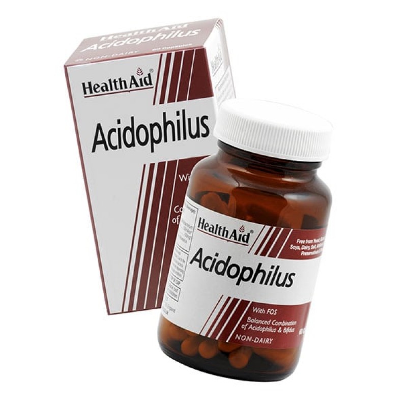 HealhAid Acidophilus Για την Υγιή Λειτουργία του Εντέρου, 60caps