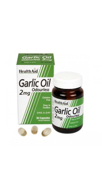 HealthAid Garlic Oil 2mg Έλαιο Σκόρδου για Ενίσχυση Ανοσοποιητικού Καρδιά & Χοληστερίνη, 30caps