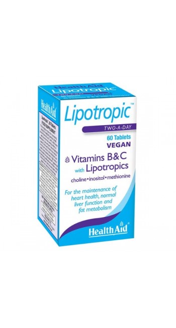 HealthAid Lipotropic Έλεγχος Βάρους Vegan 60 Ταμπλέτες