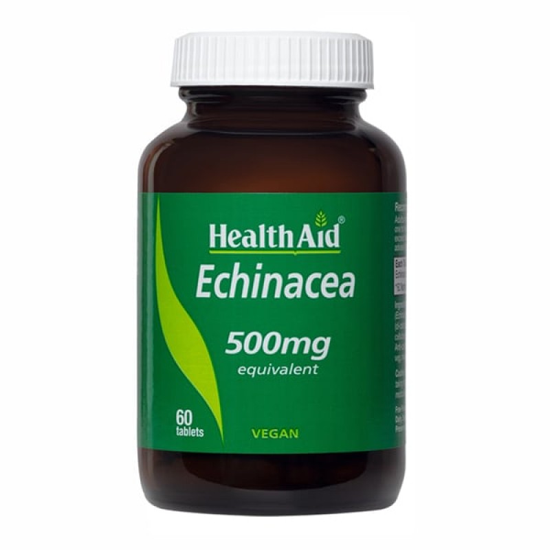 HealthAid Echinacea 500mg Συμπλήρωμα Διατροφής για το Ανοσοποιητικό, 60 ταμπλέτες