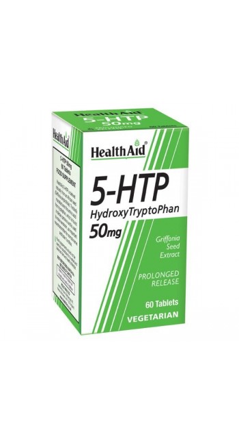 HealthAid 5-HTP 50mg Συμπλήρωμα Διατροφής Ρύθμισης Της Σερατονίνης & Της Καλής Διάθεσης 60 ταμπλέτες