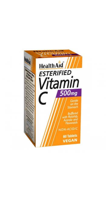 Health Aid Esterified Vitamin C 500mg Συμπλήρωμα Διατροφής Βιταμίνης C, 60tabs