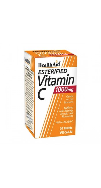 Health Aid Esterified Vitamin C 1000mg Εστέρας Βιταμίνης C με Αγριοτριανταφυλλιά & Ασερόλα, 30tabs