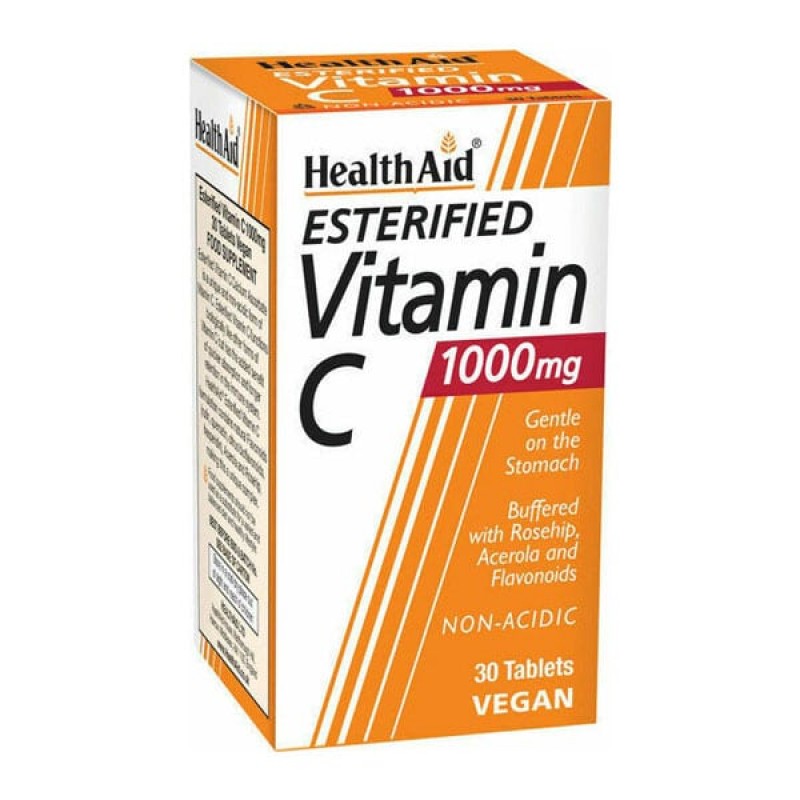 Health Aid Esterified Vitamin C 1000mg Εστέρας Βιταμίνης C με Αγριοτριανταφυλλιά & Ασερόλα, 30tabs