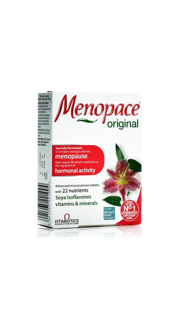 Vitabiotics Menopace Original Ειδικό Συμπλήρωμα Για Την Εμμηνόπαυση, 30 caps