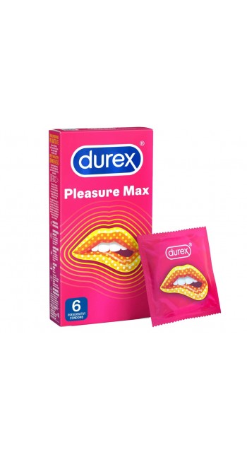 Durex Pleasuremax Προφυλακτικά με Ανάγλυφες Κουκίδες & Ραβδώσεις, 6τμχ