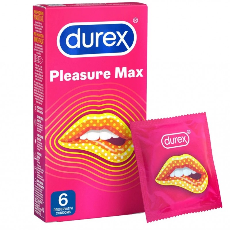 Durex Pleasuremax Προφυλακτικά με Ανάγλυφες Κουκίδες & Ραβδώσεις, 6τμχ