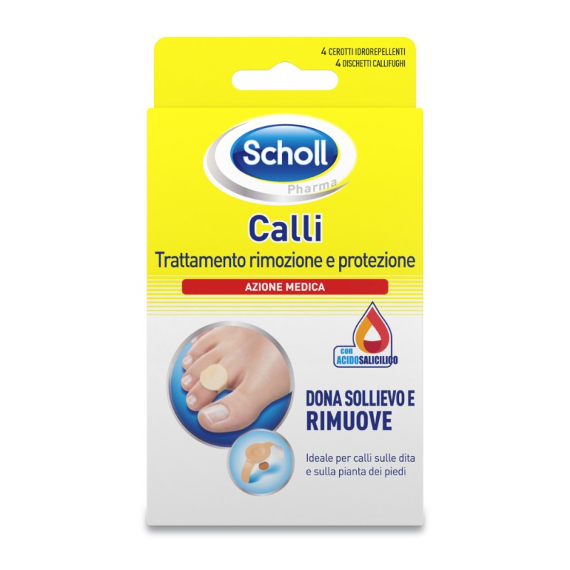 Scholl Calli Επιθέματα Αφαίρεσης Κάλων με Σαλικυλικό Οξύ, 4τμχ