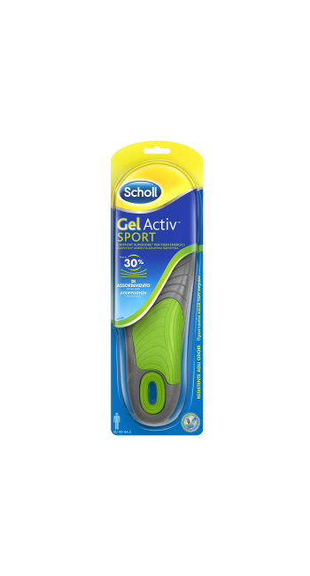 Scholl Gel Activ Sport Ανδρικοί Πάτοι με 30% Απορρόφηση με Εξαιρετική Άνεση για Αθλητικά Παπούτσια (Νο. 40 - 46.5), 2τμχ