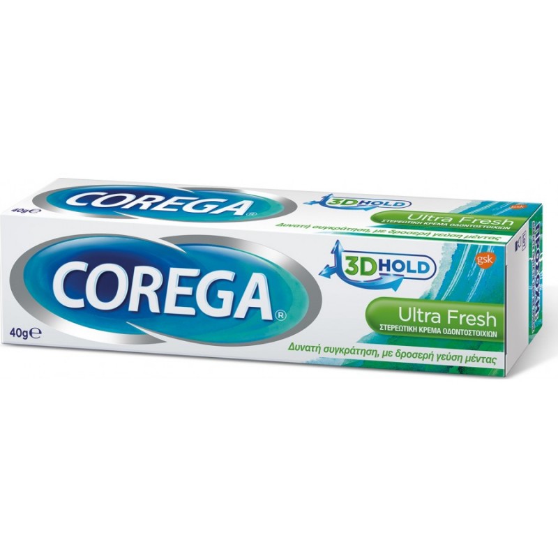 Corega Ultra Fresh Στερεωτική Κρέμα για Τεχνητή Οδοντοστοιχία 40gr 