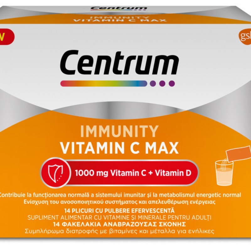 Centrum Immunity Vitamin C Max 1000mg, 14 φακελίσκοι