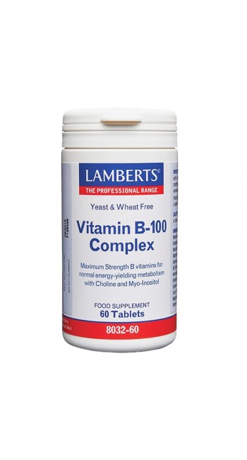 Lamberts Vitamin B100 Complex για ένα Υγιές Νευρικό Σύστημα, 60tabs