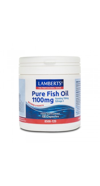 Lamberts Pure Fish Oil 1100MG (EPA) Ωμέγα 3 για τη Διατήρηση της Υγείας της Καρδιάς & της Κινητικότητας των Αρθρώσεων, 120caps