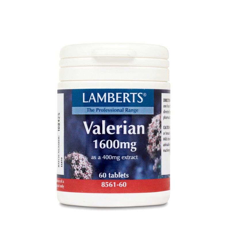 Lamberts Valerian 1600MG έχει Καταπραϋντικές & Ηρεμιστικές Ιδιότητες, 60 tabs