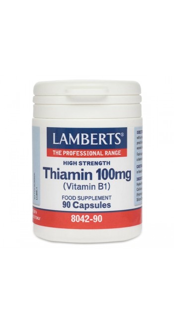 Lamberts Thiamin 100mg Vitamin B1 Για τη Διατήρηση της Ακεραιότητας του Νευρικού Συστήματος, 90caps