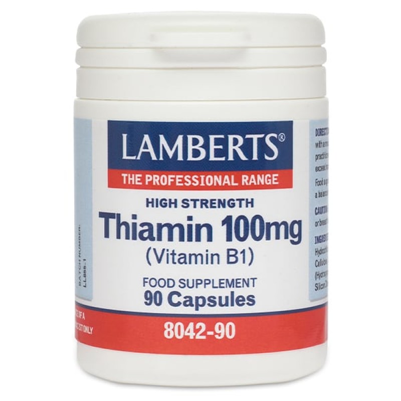 Lamberts Thiamin 100mg Vitamin B1 Για τη Διατήρηση της Ακεραιότητας του Νευρικού Συστήματος, 90caps