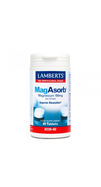 Lamberts MagAsorb Μαγνήσιο Υψηλής Απορρόφησης 60 Tablets 