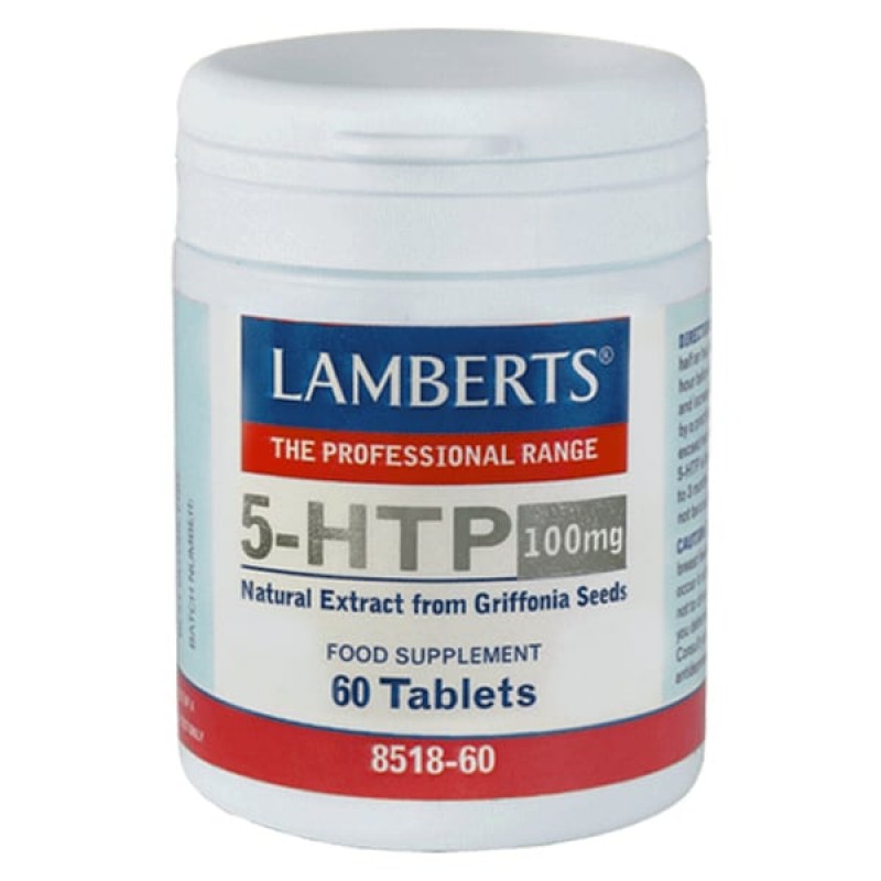 Lamberts 5-HTP 100MG Ρυθμιστής της Σεροτονίνης & της Καλής Διάθεσης, 60tabs