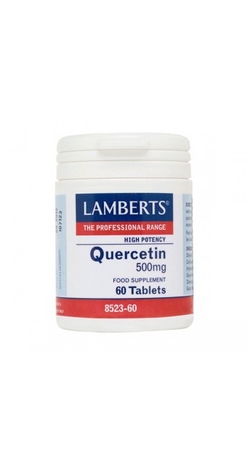 Lamberts Quercetin 500mg Κερσετίνη (Φλαβονοειδές με ισχυρή Αντιοξειδωτική Δράση) 60 Ταμπλέτες