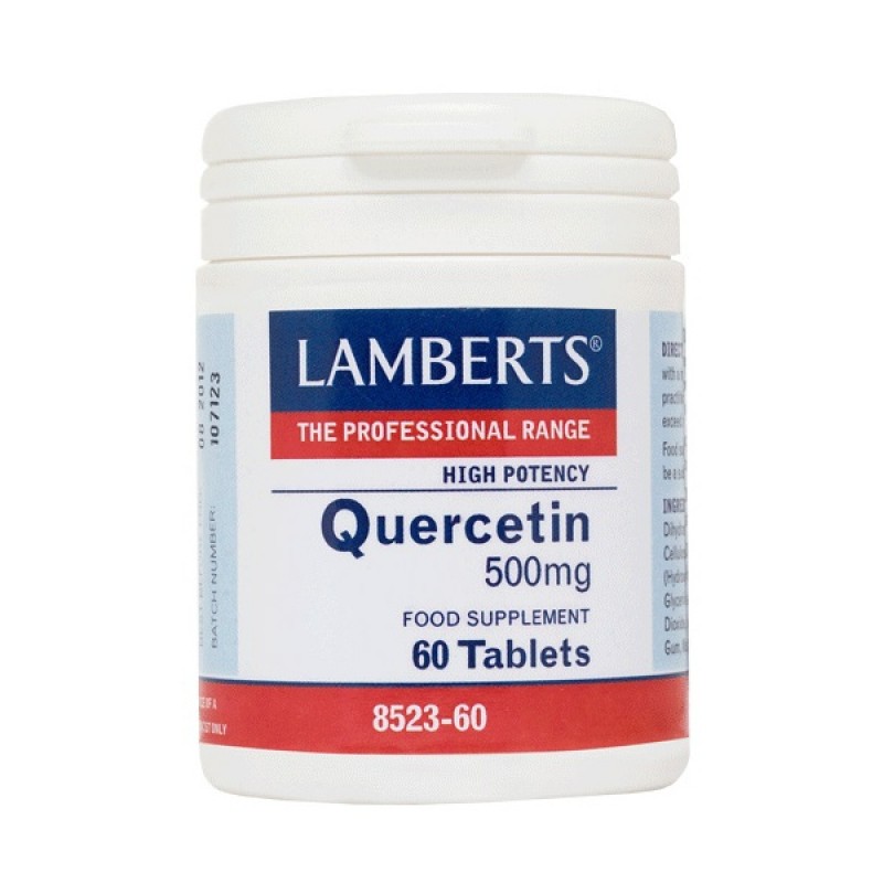 Lamberts Quercetin 500mg Κερσετίνη (Φλαβονοειδές με ισχυρή Αντιοξειδωτική Δράση) 60 Ταμπλέτες