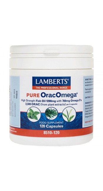 Lamberts Pure Fish Oil 1100MG (EPA) Ωμέγα 3 για τη Διατήρηση της Υγείας της Καρδιάς & της Κινητικότητας των Αρθρώσεων, 60caps