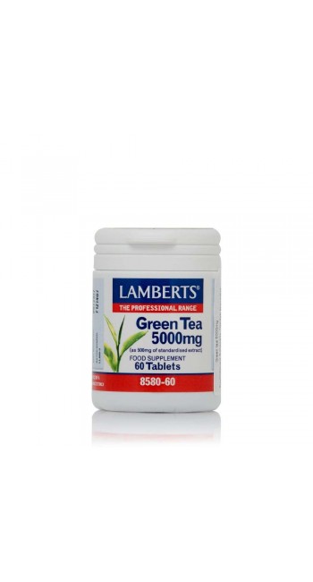 Lamberts Green Tea 5000 mg με Άριστες Αντιοξειδωτικές Ιδιότητες, 60tabs