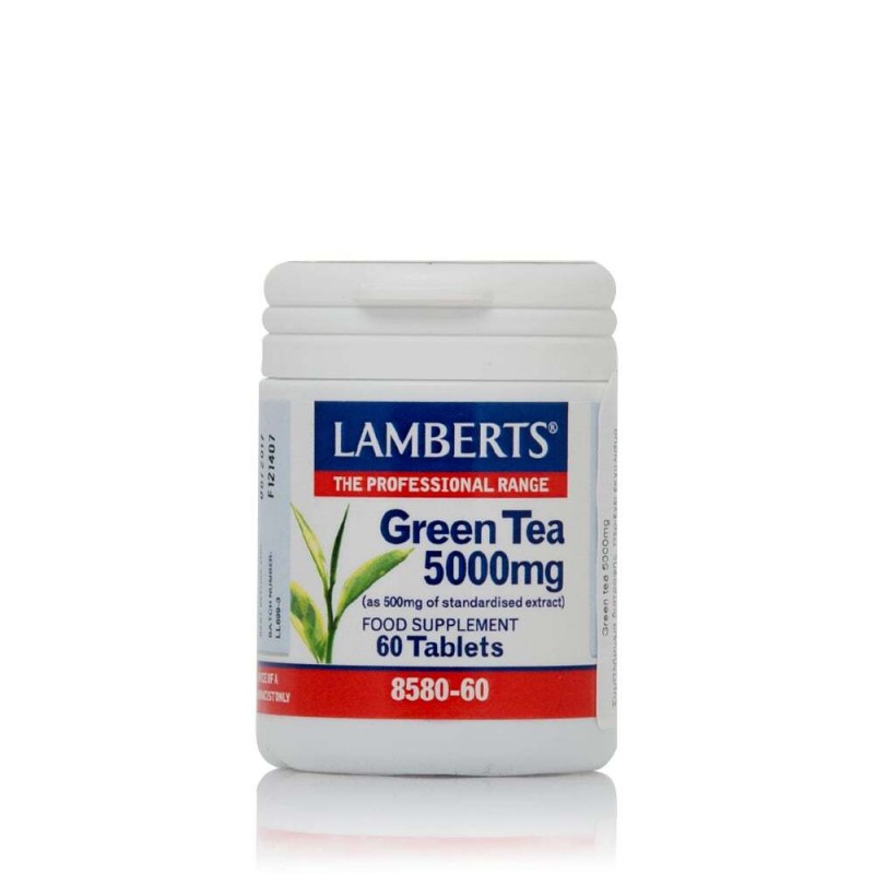 Lamberts Green Tea 5000 mg με Άριστες Αντιοξειδωτικές Ιδιότητες, 60tabs