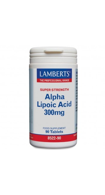 Lamberts Alpha Lipoic Acid 300mg Αντιοξειδωτικό Συμπλήρωμα Άλφα Λιποϊκού Οξέως, 90tabs