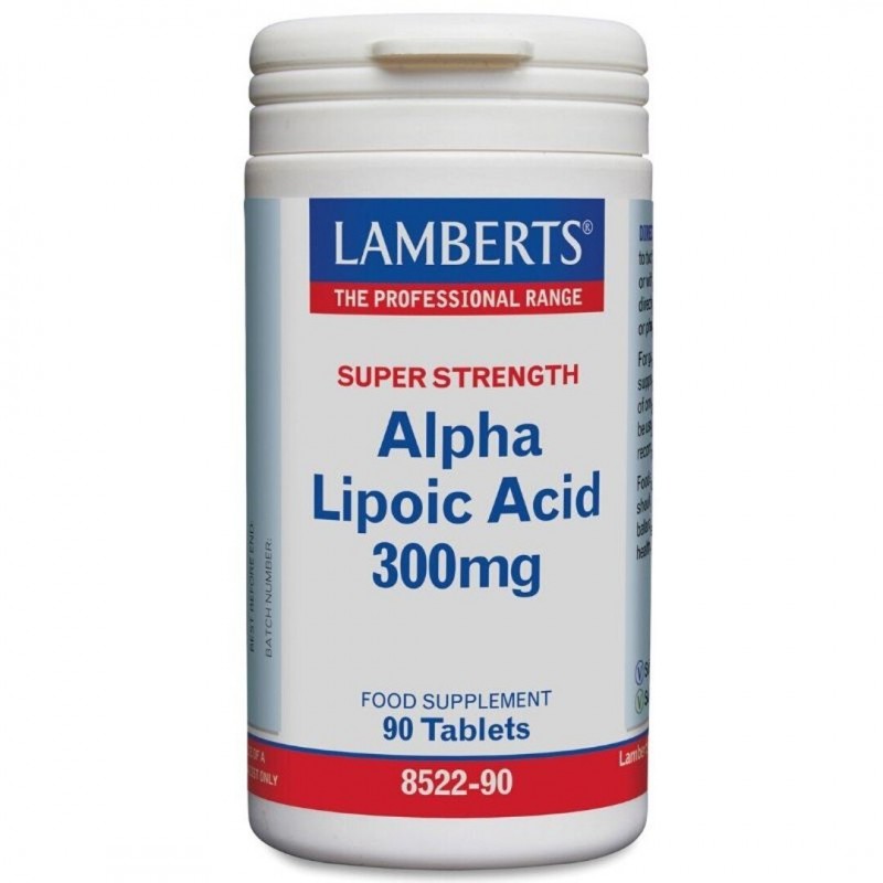 Lamberts Alpha Lipoic Acid 300mg Αντιοξειδωτικό Συμπλήρωμα Άλφα Λιποϊκού Οξέως, 90tabs