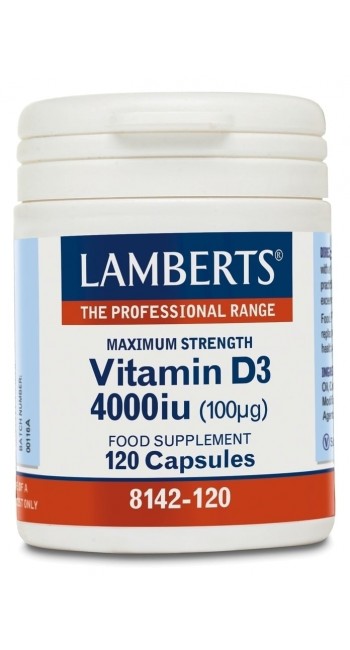 Lamberts Vitamin D3 4000iu (100μg), 120caps