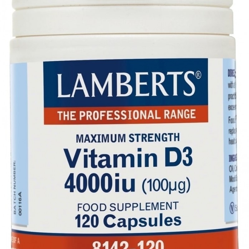 Lamberts Vitamin D3 4000iu (100μg), 120caps