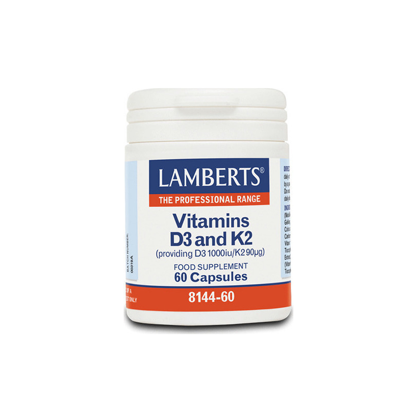 Lamberts Vitamin D3 1000iu & K2 90µg Φόρμουλα με Βιταμίνες D3 & Κ2, 60 caps